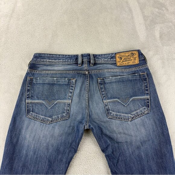 Diesel Men's Size 31x32 Zatiny Button Fly Flared Denim Jeans Made in Tunisia - Picture 12 of 12